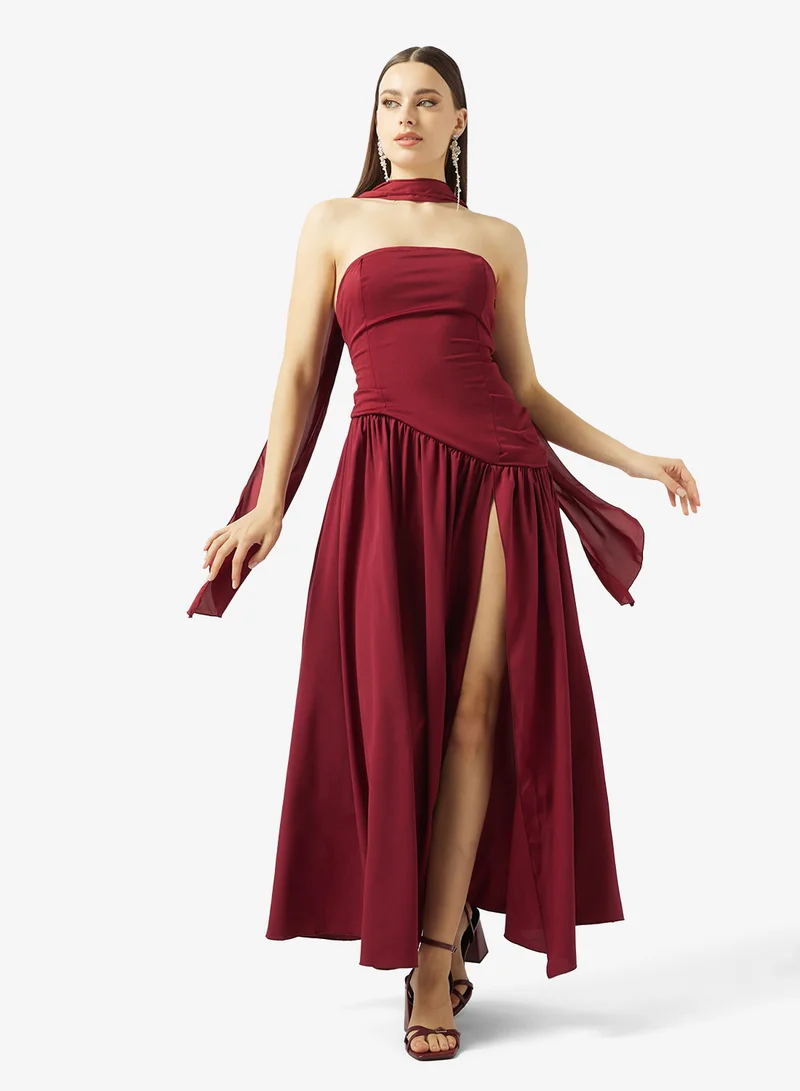 ايلا ليمتد اديشن فستان ببلوزة بياقة باندو